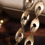 Wheat Shape 18k Solid Gold Bracelets, Both Side Wearing Design, Hollow Out Design Bracelets, Gold Disc Beaded Bracelets Etsy