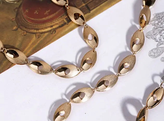 Wheat Shape 18k Solid Gold Bracelets, Both Side Wearing Design, Hollow Out Design Bracelets, Gold Disc Beaded Bracelets Etsy