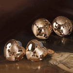 18K Gold Ball Earrings - Hand Carved Brush Finish Jewelry Etsy