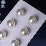 Australia South Sea White Pearl Studs Earrings - 18K White Gold Etsy