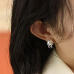 Finest Quality Australian South Sea White Pearl 18k Earrings, Natural White Diamonds 18K Solid White Gold Earrings, Two in one Stud Earrings Etsy