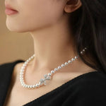 Akoya Pearls & Morganite Diamonds Necklace, 18k White Gold Pearls Jewellery, Birthstone Necklace, Akoya Pearl Necklace, Pink Gemstone Etsy