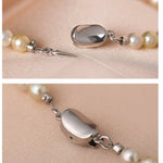 Madama Silver Pearl Akoya Golden Pearls Necklace, S925 Pearls Beaded Necklace, Elegant Seawater Pearls Necklace, Mixed Colors Pearl Necklace Etsy