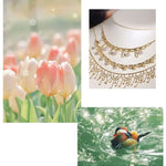 Pure 18K Gold Lace Necklace Set with Japan Akoya Pearl Etsy