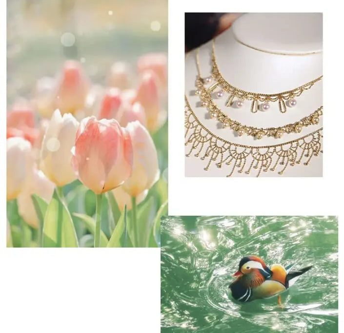 Pure 18K Gold Lace Necklace Set with Japan Akoya Pearl Etsy