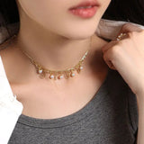 Pure 18K Gold Lace Necklace Set with Japan Akoya Pearl Etsy
