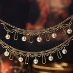 Pure 18K Gold Lace Necklace Set with Japan Akoya Pearl Etsy