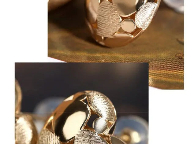 18K Gold Ball Earrings - Hand Carved Brush Finish Jewelry Etsy