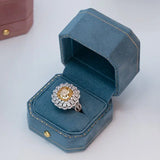 Viridian Velvet Leather Mini Ring Box Double Octagon Ring Box Handmade from Japan Engagement & Wedding Set Elegant Keepsake Box - LaCorserArtJewelry