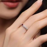 Platinum 950 Natural Ruby & Diamonds, Red Gemstone Ring, Natural Ruby Diamonds Ring, Victorian Retro Style Ring - LaCorserArtJewelry