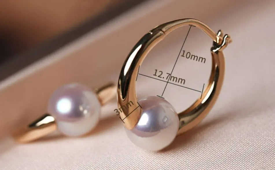 5A+ Japan Akoya Pearl Earrings, White Pink Akoya Pearl Jewelry Set, Seawater Pearl Earrings Etsy