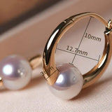 5A+ Japan Akoya Pearl Earrings, White Pink Akoya Pearl Jewelry Set, Seawater Pearl Earrings Etsy