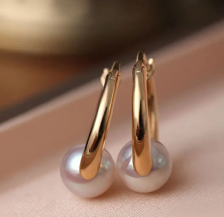 5A+ Japan Akoya Pearl Earrings, White Pink Akoya Pearl Jewelry Set, Seawater Pearl Earrings Etsy