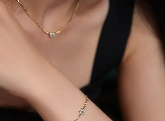 Cute Kitten Diamonds 18K Necklace, Love, Halo Design Animal Necklace Etsy