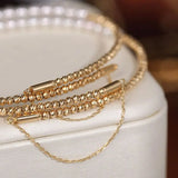 Japan Akoya Beaded Pearl Bangle with 18k Yellow Gold, White Rose Tone Bangle Jewelry Etsy