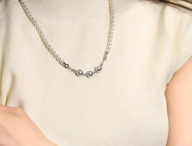Very Rare Baroque Akoya Pearl Extand Chain for Necklace or Bracelets, Seawater Pearl Beaded Bracelets, Craft Supplies Akoya Pearl Chain Etsy