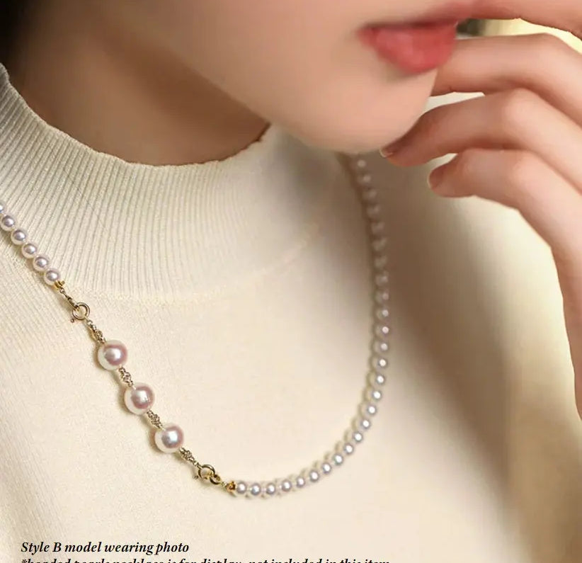 Very Rare Baroque Akoya Pearl Extand Chain for Necklace or Bracelets, Seawater Pearl Beaded Bracelets, Craft Supplies Akoya Pearl Chain Etsy
