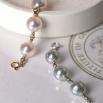 Very Rare Baroque Akoya Pearl Extand Chain for Necklace or Bracelets, Seawater Pearl Beaded Bracelets, Craft Supplies Akoya Pearl Chain Etsy