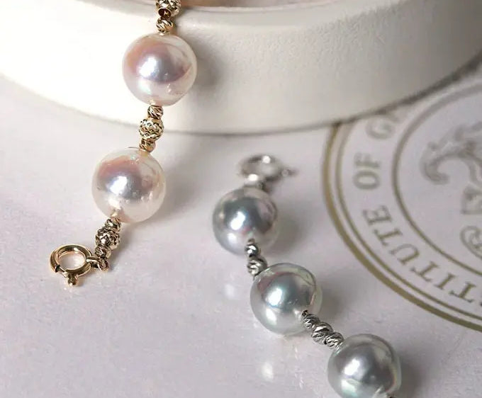 Very Rare Baroque Akoya Pearl Extand Chain for Necklace or Bracelets, Seawater Pearl Beaded Bracelets, Craft Supplies Akoya Pearl Chain Etsy