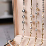 Very Rare Baroque Akoya Pearl Extand Chain for Necklace or Bracelets, Seawater Pearl Beaded Bracelets, Craft Supplies Akoya Pearl Chain Etsy