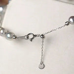 Luminous Silver Blue Akoya Baroque Pearl Srand Bracelets - 18K White Gold Etsy