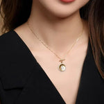 Calabash Shape Jade 18k Gold Disc Necklace Bracelet, Carved Brush Diamonds Necklace, Matte Finish Necklace - LaCorserArtJewelry