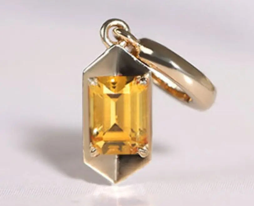 Natural Fanta Yellow Sapphire Pendant, 18k Solid Yellow Gold Pendant, Candy Gemtone Pendant Etsy