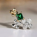 Dainty White Diamond Flower Cluster Earrings - PT950 Etsy