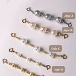 Very Rare Baroque Akoya Pearl Extand Chain for Necklace or Bracelets, Seawater Pearl Beaded Bracelets, Craft Supplies Akoya Pearl Chain Etsy