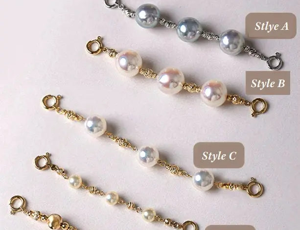 Very Rare Baroque Akoya Pearl Extand Chain for Necklace or Bracelets, Seawater Pearl Beaded Bracelets, Craft Supplies Akoya Pearl Chain Etsy