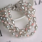 Luminous Silver Blue Akoya Baroque Pearl Srand Bracelets - 18K White Gold Etsy