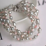 Luminous Silver Blue Akoya Baroque Pearl Srand Bracelets - 18K White Gold Etsy