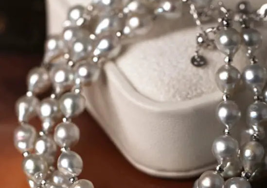 Luminous Silver Blue Akoya Baroque Pearl Srand Bracelets - 18K White Gold Etsy