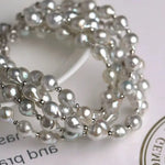 Luminous Silver Blue Akoya Baroque Pearl Srand Bracelets - 18K White Gold Etsy