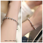 Luminous Silver Blue Akoya Baroque Pearl Srand Bracelets - 18K White Gold Etsy