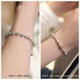 Luminous Silver Blue Akoya Baroque Pearl Srand Bracelets - 18K White Gold Etsy