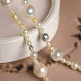 Luminous Akoya Mixed Colors Pearl Strand Necklace, Rare Japan Pearl Etsy