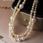 Luminous Akoya Mixed Colors Pearl Strand Necklace, Rare Japan Pearl Etsy