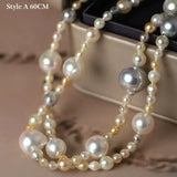 Luminous Akoya Mixed Colors Pearl Strand Necklace, Rare Japan Pearl Etsy