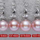 Natural Purple Pearl Moissanite Necklace - Silver 925 Etsy