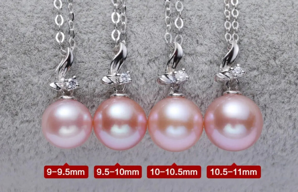 Natural Purple Pearl Moissanite Necklace - Silver 925 Etsy
