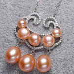 Freshwater Pearl Tear Drop Moissanite Necklace - Silver 925 Etsy