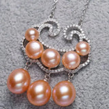 Freshwater Pearl Tear Drop Moissanite Necklace - Silver 925 Etsy