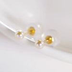 Natural Akoya Baby Champagne Pearl Earrings, 18k Solid Yellow Gold Handmade Stud Earrings, Anniversary Gift Idea, Gift for Her Etsy