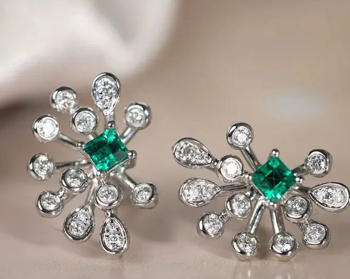 Natural Australian South Sea Pearls Art Deco PT950 Earring, White Diamonds Stud Earring, Two in one Jeweley Etsy