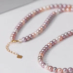 4A+ Natural High Luster Colorful Pearl Chokers, Handmade 18k Solid Yellow Gold Chokers, Purple Baby Pearl Chokers, Gift for Her Etsy
