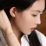 Cute Doggy Carved 18K Solid Gold Diamonds Earring Bracelet, Animal Idea Jewerly Gift Idea Etsy
