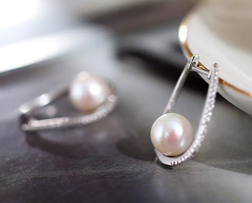 9-10mm Natural High Luster White Pink Pearl Hoop Earrings 925 Silver Earrings, Anniversary Gift Idea, Gift for Mom Etsy
