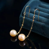 9mm High Luster Pearl Nude Color 18K Gold Filled Earrings Etsy