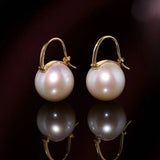 AAA+ 13mm Freshwater Pearl Earrings - 18K Yellow Gold Etsy